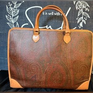 Authentic Rare Vintage Large Etro Paisley Tote (EUC)